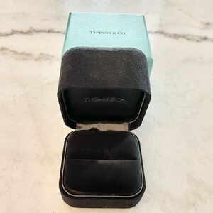 Tiffany & Co. Large Black Velvet Ring Box